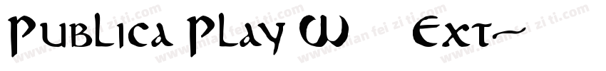 Publica Play W00 Ext字体转换